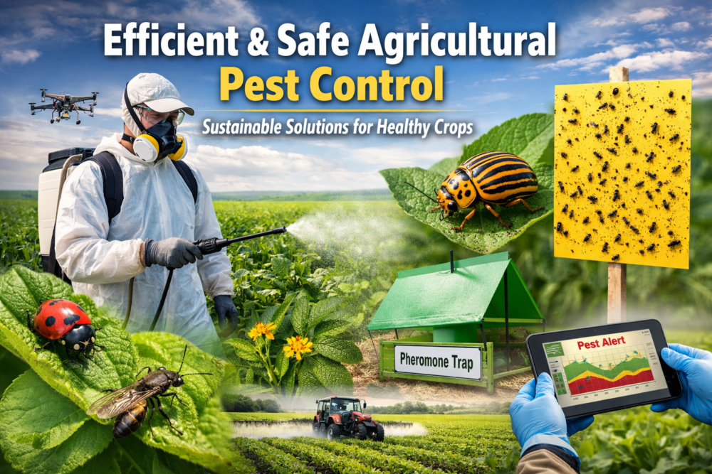 Efficient and Safe Agricultural Pest Control for Sustainable Farming