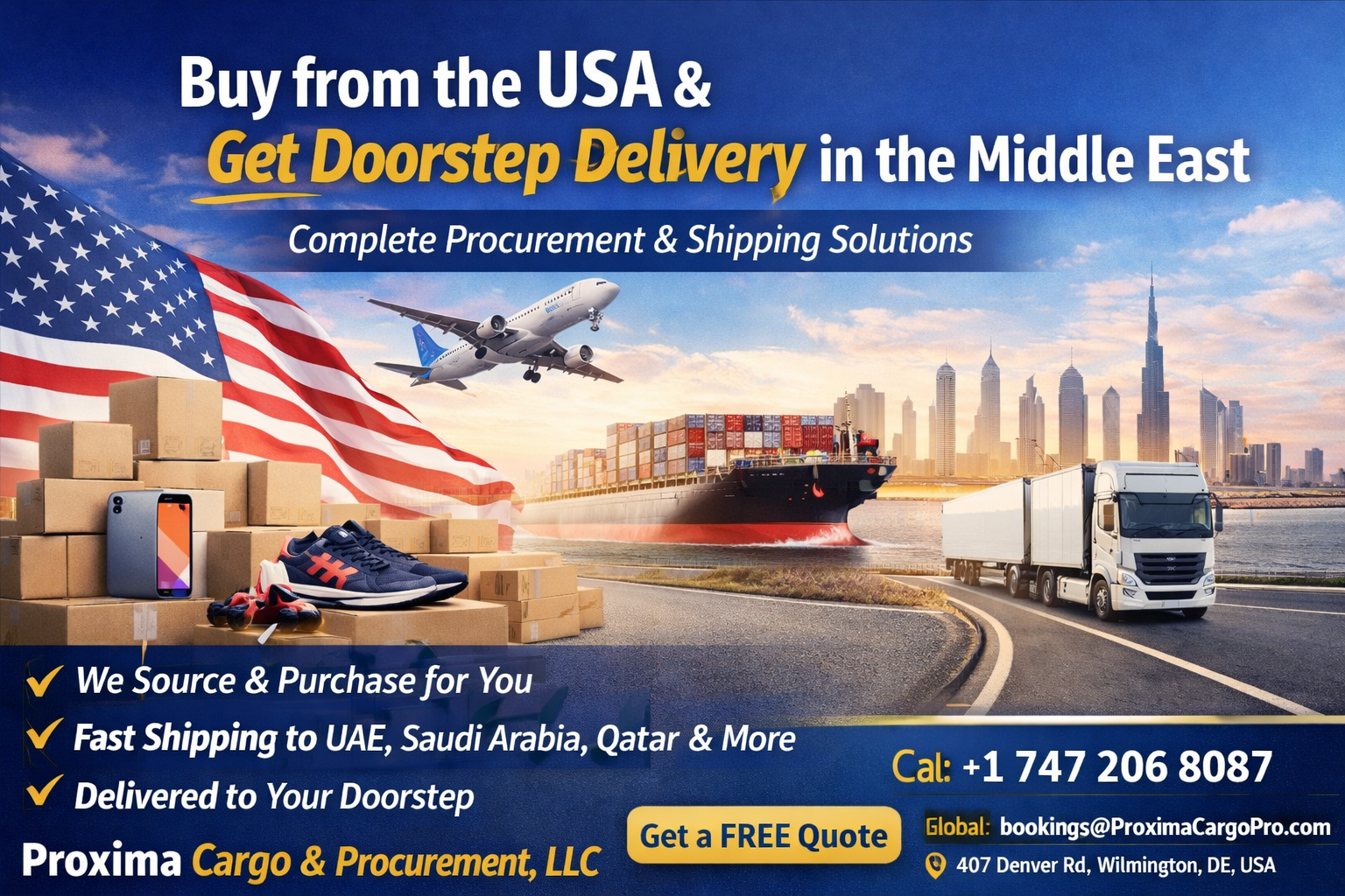 Buy from the USA & Get Doorstep Delivery in the Middle East