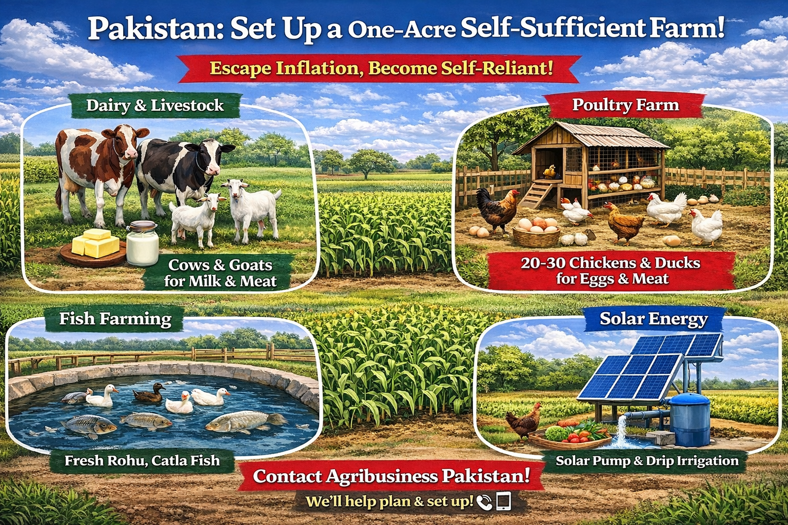 Build Your Own 1-Acre Self-Sustainable Farm in Pakistan
